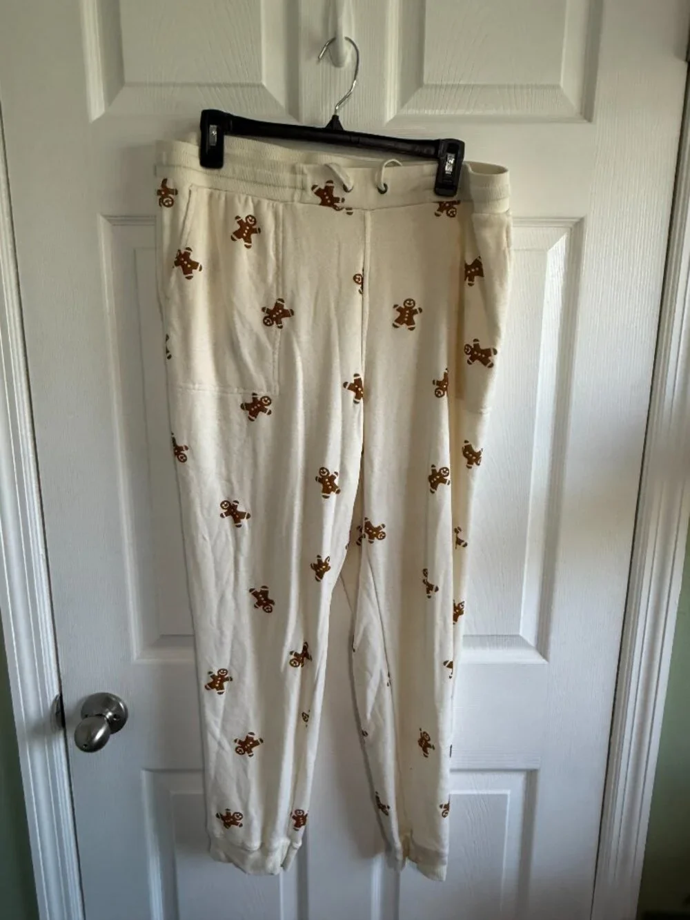 Gingerbread Print Women's Pajama Lounge Set by Jane + Delancey Size XL